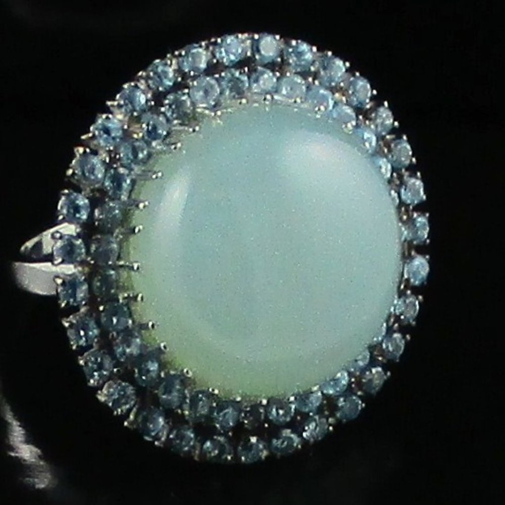Treasures of India Blue Chalcedony Ring
